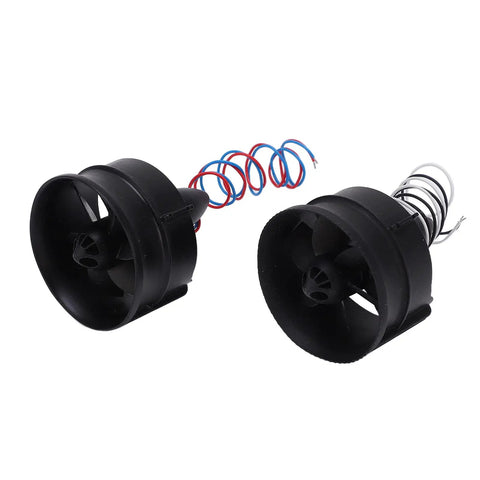 Electric Ducted Fan Kit With High Performance 2 Piece Propellers For EDF Jets shown with wiring and black plastic components