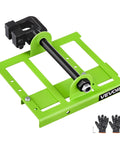 Adjustable Chainsaw Mill 2 To 6 Inches Wide For Precise Vertical Lumber Cutting Guide with green cast iron frame and gloves