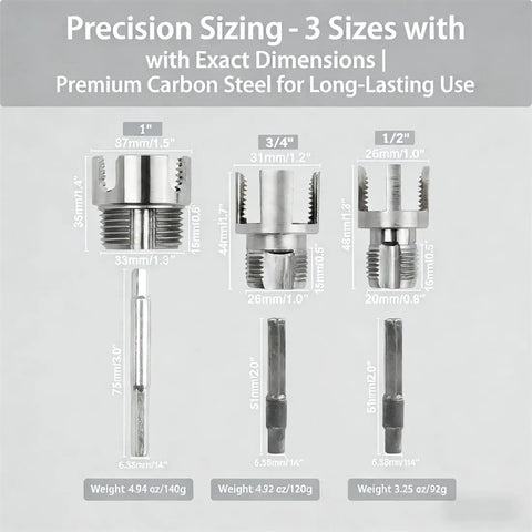 Dang this 4 in 1 Internal Pipe Wrench is a total game changer for serious DIY dudes and pros alike, showing precise dimensions.