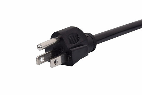 Outdoor Extension Cord 10 Ft Heavy Duty 3 Prong Waterproof Cord UL Listed Black close-up of plug end