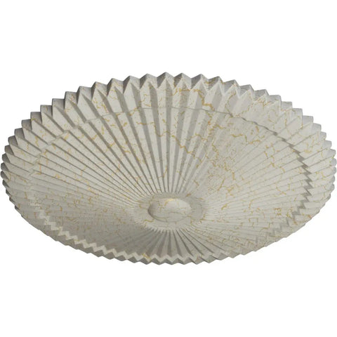 Shakur Ceiling Medallion 24 Inch Diameter 3 Inch Projection Cream Crackle Finish Lightweight Hand Painted Deep Relief Details