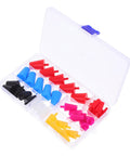 Gleavi 35 Piece Silicone Tapered Plugs Kit Seals Tubes Perfect For Spray Painting, Anodizing, And Powder Coating To Keep Debris Out During Industrial Jobs. Assorted silicone plugs in plastic case
