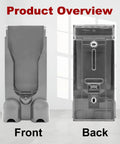 Front and back view of Wall Mounted Vacuum Docking Station for Dyson V10 Cordless Vacuum Accessories Holder Must Have Space Saver Bracket 96904201 Not For V11 Easy Mount Organizer For Home And Garage