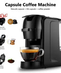 Compact Capsule Coffee Machine With Built In Grinder And Steam Wand For Home Or Office Auto Brew Easy To Use Brews Small Or Large Cups Sleek Modern Design Perfect For Quick Barista Quality Espresso And Lattes
