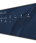 Rock Solid 105 Inch 5K UHD Ultrawide Digital Signage Display Serving Boss Clarity And Zero Hassle 24/7 Commercial Reliability with menu options.