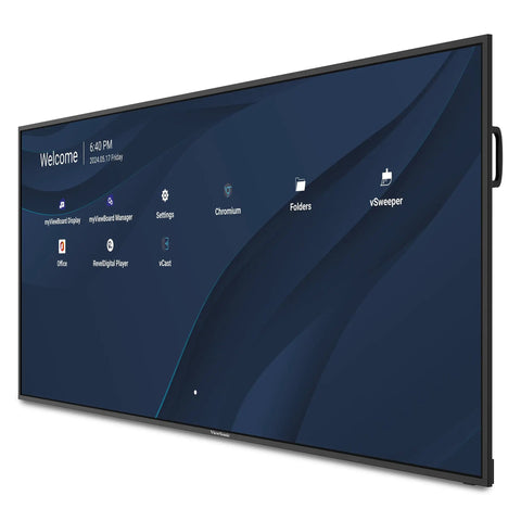 Rock Solid 105 Inch 5K UHD Ultrawide Digital Signage Display Serving Boss Clarity And Zero Hassle 24/7 Commercial Reliability with menu options.