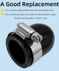 Heavy Duty Silicone Coolant Cap Kit With Clamp For Vacuum Heater Port shown up close with stainless steel clamp