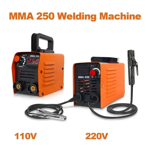 Portable 250A Arc Welder Inverter For Home Shop Dual Voltage 110V 220V Welding Machine With Full Kit Plug And Play Ready To Weld