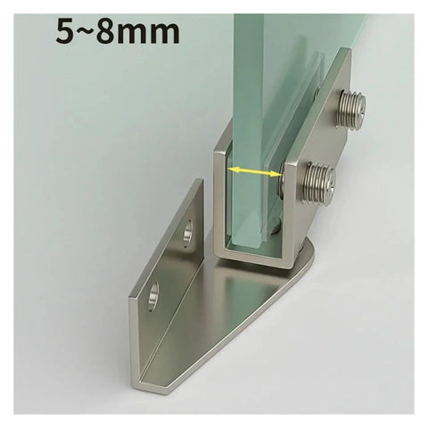 Rotating Concealed Hinge Set For Glass Display Cabinets 2 Pack NonPerforated Door Hinges with smooth swivel shaft view