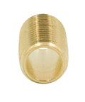 Brass pipe fitting close nipple, 1/8 in NPT male x 1/8 in NPT male, 3/4 in long