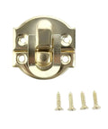 Heavy Duty 10 Pack Stainless Steel Duckbilled Box Hasp Lock Toggle Latches with screws for metal boxes and chests shown in gold finish
