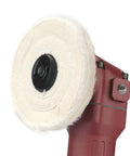 Ultimate Cotton Polishing Wheel For Fast Buffing And Mirror Shining On Metal Wood And Plastic mounted on angle grinder.