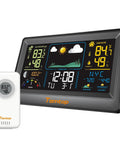 All In One Weather Station With Indoor Outdoor Temp And Humidity, Barometric Pressure, 12 Hour Forecast, Moon Phases, color display