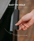 Hand using Five Piece Hidden Furniture Handles Black Edge Pulls Invisible Aluminum Alloy No Fingerprints Punch Free Cabinet Hardware