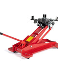 Hydraulic Transmission Floor Jack 1/2 Ton Low Profile Roll Under Lift For Auto Shop And Garage, Heavy Duty 1000 Lb Capacity, Red, Steel
