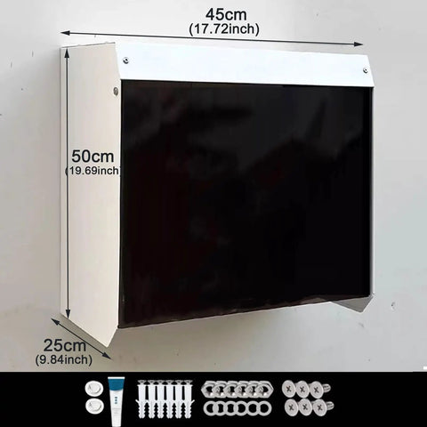 Heavy Duty Weatherproof EV Charger Cover Road Warrior Metal Wall Mount Shield dimensions 45cm x 50cm x 25cm, rust proof enclosure.