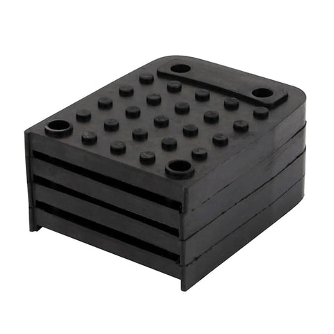 Anti Slip Rubber Stilt Pads With 4 Durable Soles And 16 Screws For Rock Solid Stability, shown from side angle