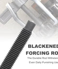 Gear puller forcing rod, 12-inch blackened steel for pulling pulleys and gears