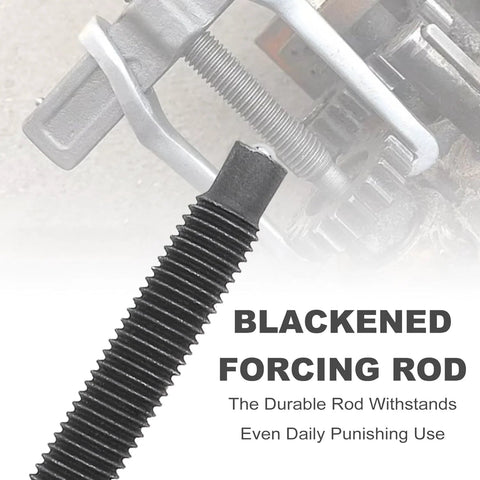 Gear puller forcing rod, 12-inch blackened steel for pulling pulleys and gears