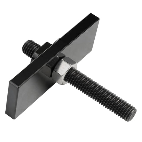 Needle bearing puller tool in black metal with two threaded studs and center bolt for Toyota 8-inch front CV axle