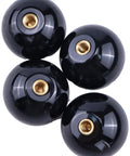 Four Pack Threaded Ball Knob Set M6x35mm Black Joystick Handle Grips For Lighting Installations Control Levers Lawn Mowers Sports Equipment And DIY Projects