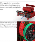 Ercf V2 Eight Or Twelve Channel Filament Switch System For Multi Color 3D Printing, red unit with automatic material feeding.