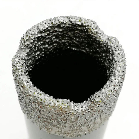 Close-up of Diamond Core Drill Bits Set For Porcelain Tile Stone And Brick Dry And Wet Drilling Vacuum Brazed Hole Saws