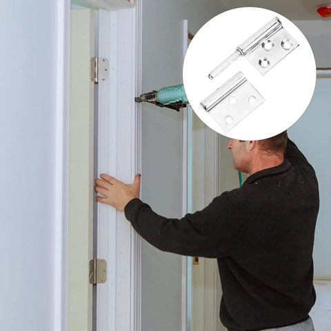 Install Detachable Stainless Steel Door Hinges Set For Wood And Furniture, Rising Butt Hinges With Multi Hole Fitting
