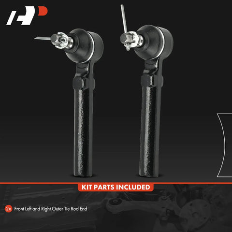 2 Front Outer Tie Rod Ends For Honda CR-V 2007-2011 North American Models, Easy Install Replacement For Stable Steering, Beefed-Up Durability And High-Quality Linkage Upgrade To Improve Handling And Road Confidence. Black metal tie rod ends set, front left and right