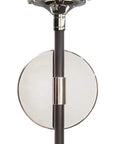 One Light Matte Black Sconce With Clear Glass For Mid Century Modern Classic Vibe Living Room Hallway UL Listed Steel And Glass
