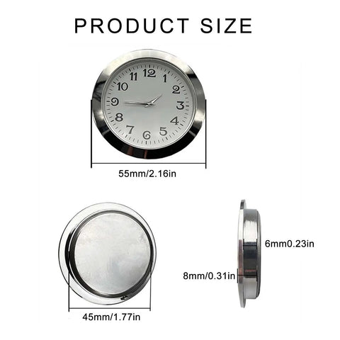 55mm Clock Insert With Arabic Numerals For Watch Repair And Upgrades Durable Alloy Face Insert product size dimensions
