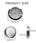55mm Clock Face Insert With Arabic Numerals For Watch Repair And Upgrades, front and side view dimensions shown