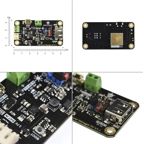 MPPT Solar Panel Controller 900mA Power Manager For 5V Panels With USB Charging On The Go High Efficiency Solar Charge Module close-up