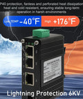 3 Port PoE Plus Gigabit Fiber Ethernet Switch Mini Unmanaged Network Switch With 100/1000M SFP Slot rugged display
