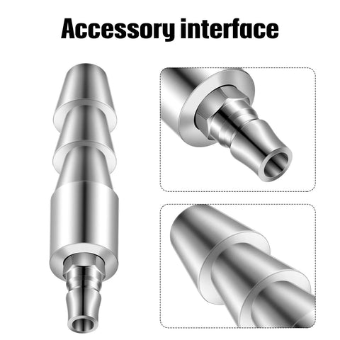 Two-pack silver Vac-U-Lock air connector adapters with quick-connect fittings