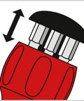 Stubby Multi Bit Screwdriver Set With Magnetic Bit Holder And Integrated Bit Magazine illustration showing bit storage.