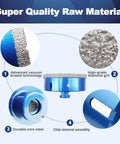 115mm Vacuum Brazed Diamond Core Drill Bit For Porcelain Tile Ceramic Marble Granite Dry Drilling Built To Last Tough As Nails Heavy Duty Hole Saw With Five Eighths Inch Thread For Masonry Brick, showing advanced brazed technology, diamond grit, steel core