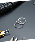 Two C clips from Five Piece Stainless Steel C Clips Kit For Grooved Shafts Heavy Duty Retaining Snap Rings Set With Multiple Sizes