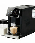Premium Automatic Espresso Machine Featuring Integrated Grinder And Quick Froth Wand Plus 20 Bar Dual Boiler Coffee Maker brewing coffee.