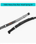 Heavy Duty Golf Cart Rear Leaf Spring Kit With Complete Bushings And Sleeves For Ezgo Txt Gas Electric Carts 1995 2013, black steel 4-leaf design.