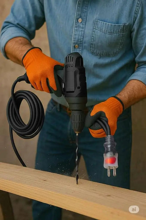 25 Foot 10 Gauge Extension Cord With Lighted Ends Contractor Grade Heavy Duty 15 Amp 125 Volt 1875 Watt Indoor Outdoor Use UL Listed Tangle Resistant Durable