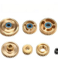 Gear Synchronizer Set For 1 To 14 Scale RC Tractor Trailer Trucks Upgrade Special Material For Beefed Up Torque Transfer And Seamless Power Between Motor And Transmission brass gear set for RC transmission