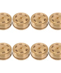 Set of 8 Copper Moxa Box Holder for Moxibustion Heat Therapy, secure thickened copper construction, smooth texture for warmth in sessions.
