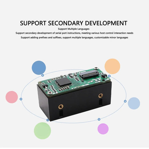 Blazing Fast Barcode Reader Module With High Sensitivity CMOS Sensor 1D 2D QR Scanning Compact Lightweight Design Integrated Illumination
