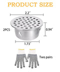2 Inch Vent Pipe Cover Kit With PVC Termination Caps And 304 Stainless Steel Mesh Screens Exhaust End Caps product size with gloves