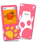 Kids MP3 Player With Bluetooth, 32GB Pink Portable Music Player For Kids with 2.4 inch color screen and cartoon bear paw button