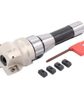 R8 FMB22 Shank Face Mill Arbor Kit With 400R 50mm CNC End Mill Shell for shoulder milling includes four APMT1604 inserts and T15 wrench
