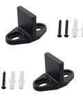 Heavy Duty Sliding Barn Door Anti Swing Stoppers with Screws Set of 2 in Black, carbon steel, for floor rail and bottom rail.