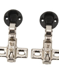 Soft Close Cabinet Hinges 26mm For Glass Doors 2 Pack Easy Install Hardware Cold Rolled Steel Durable Half Cover