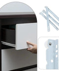 4 Piece Drawer Slide Set With Guides And Rollers For Smooth No Sweat Operation, Easy Install Bottom Mount Hardware for cabinets